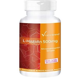 L-Histidine 500mg - 180 capsules - veganistisch - hoge dosering | Vitamintrend®