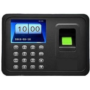 Inklokken in Machine, Biometrische vingerafdruk Tijdregistratie Klokrecorder Werknemer Digitale elektronische Engels-Portugese stemlezermachine Kantoorponsklok