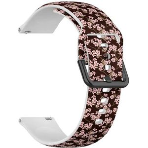 RYANUKA Compatibel met Fossil Gen 5 Carlyle/Julianna/Garrett HR, Q Explorist Gen 4/3, Sport 43 mm, Gen 5E 44 mm, (kersenbloesem) 22 mm zachte siliconen sportband armband band