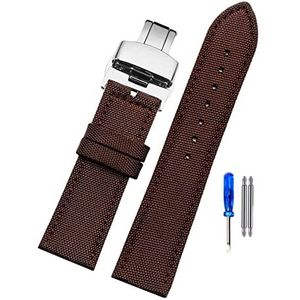 Horlogebandjes voor mannen en vrouwen, horlogeband 18-24 mm huidvriendelijke nylon canvas horlogeband ademend slijtvast horlogebandaccessoires for klassiek analoog horloge, wijzerplaat quartz horloge