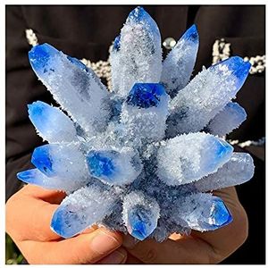 Nieuw Zoek Sky Blue Phantom Quartz Crystal Cluster Mineraal Specimen Healing Crystal (Maat: 400-500g)
