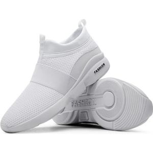 Men's Orthopedic Comfort Sneaker Walking Tennis Comfortable Wide Shoes Slip On Sneakers (Color : White, Size : EU 47)