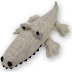 TIANYU Huisdier krokodil vocale speelgoed katten en honden reinigen linnen duurzaam huisdier interactieve cartoon krokodil onderwijs hulpmiddelen speelgoed benodigdheden accessoires (grijs)
