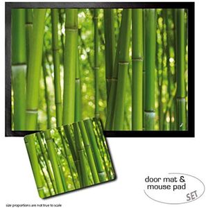 1art1 Bamboe, Bamboo Forest Deurmat (70x50 cm) + Muismat (23x19 cm) Cadeauset