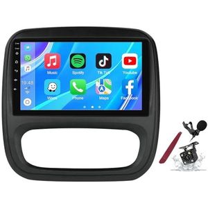 Android 14 Autoradio Stereo voor O-pel Vivaro B/R-enault Trafic 3(2014-2021) 9""Touchscreen Multimedia Speler met Draadloze Carplay GPS Navigatie FM RDS Bluetooth 5G-WiFi SWC DSP,M100s