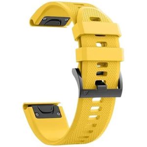 Siliconen band geschikt for Garmin Fenix ​​6 6X Pro 7 7X 5 5X 3 3HR Smart Watch-bandjes 22 26 mm Siliconen horlogeband geschikt for Epix 2 955 945-armband(Yellow,22mm For Epix Gen 2)