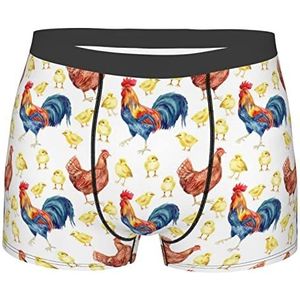 351 Rooster Chick Heren Boxers Sneldrogende Boxer Slips Comfortabele Boxer Broek Getailleerde Slips, Boxerslip 2330, S