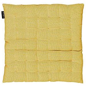 LINUM PEPPER Elegant Zitkussen/Stoelkussen 40x40 cm, 100% Katoen, Machinewasbaar, Mosterdgeel