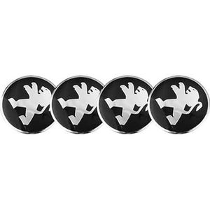 SJZZJMZ 4 stuks auto wieldoppen voor Peugeot 206 307 308 3008 207 208 407 508 2008 5008 56mm auto wieldoppen wieldoppen stickers vervanging A