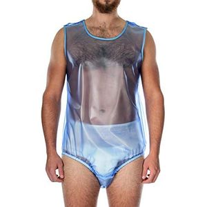 Suprima 9614 PVC Unisex Wasbaar Bodysuit Large Transparent Blue