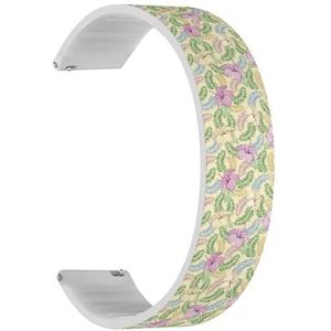 RYANUKA Solo Loop Strap Compatibel met Amazfit Bip 3, Bip 3 Pro, Bip U Pro, Bip, Bip Lite, Bip S, Bip S lite, Bip U (groen violet) Quick-Release 20 mm rekbare siliconen band band accessoire,