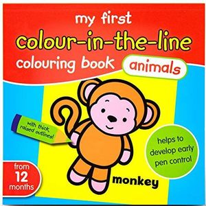 Mijn eerste kleurboek Dieren - Baby First Colour in The Line Book - vanaf 12 maanden..