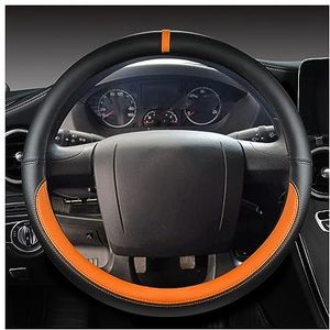 Afdekking Voor Het Stuur Voor Peugeot Voor Boxer Microfiber Leer Antislip Auto Stuurhoes Auto Accessoires Stuurhoes Auto(Oranje)