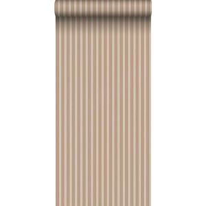 behang strepen terracotta 53 cm x 10.05 m - van Sanders & Sanders