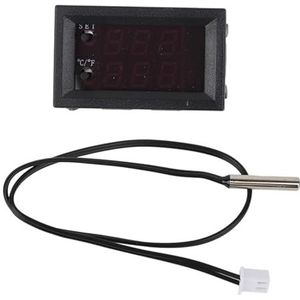 KETOTEK Temperatuurregelaar Digitaal AC 220V koeling Verwarming thermostaat Controle met waterbestendig 2 sondes Directe uitvoer