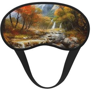 Landschapsschilderij, slaapmasker, zacht, comfortabel oogmasker met verstelbare riem, verduistering, oogslaapschaduw, hoes voor vrouwen, meisjes, mannen, reizen, yoga, dutje in ploegendienst