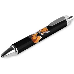 Rode Cartoon Fox Balpennen Blauwe Inkt Rolling Balpen Gladde Schrijven Pen voor Kantoor School 1 STKS