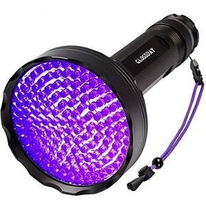 GLOSSDAY Blacklight Zaklamp, 128 LED UV Zaklampen, Verbeterde Heldere Ultraviolet Zaklamp Professionele Zwart Licht voor Hond/Kat, Jacht Schorpioenen