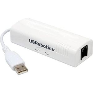 US Robotics USR5637 - modems (USB2.0, 0-50 °C, 20-80%, V.92, V.90, V.34, V.32bis, V.32, V.22bis, V.22, V.23, V.21, USB-poort, 98,6 x 38,2 x 22,4 mm)