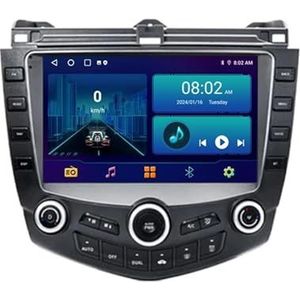 Android 15 GPS Navigation Stereo voor Honda Accord 7 2003-2007 9 Inch 2 Din Car Stereo met CarPlay AHD Omgekeerd beeld Bedieningselementen op het stuur Bluetooth(H6 6G+128G)