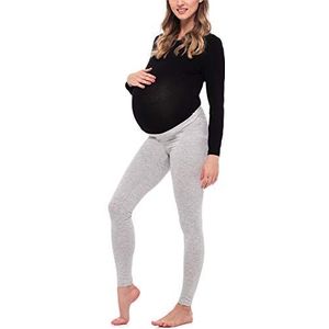 Be Mammy Vrouwen Zwangerschaps Lange Legging BE20-253 (Melange, XL)