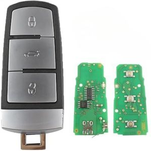 Afstandsbediening sleutelkaart autosleutel toetsen behuizing voor VW Passat B6 3C B7 Magotan CC Half Smart 3 toetsen 433 MHZ ID48 chip