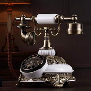 Telefoon Telefoon, Antieke Retro Draaitafel Telefoon Tuin Kantoor Telefoon Vaste vaste lijn (A)