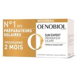 OENOBIOL SUN EXPERT Zonnebrandcrème – versterkte celbescherming* – bevordert een intensieve en stralende teint – voedingssupplement 2 x 30 capsules – programma voor 2 maanden