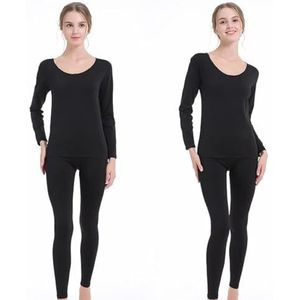 Thermo-ondergoed dames winter set skiondergoed dames L zwart