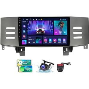 Android 13 GPS-Autoradio voor Toyota Mark X X120 1 2004-2009 9 inch Touchscreen met Bluetooth/SWC/FM RDS DAB+ Radio/Carplay Android Auto/DSP Video Stereo Speler + DVR Achtercamera(NF-2)