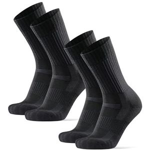 DANISH ENDURANCE Premium Outdoor Wandelsokken, Merinowol, Wandelsokken, voor Mannen & Vrouwen, 2-Pack, Zwart, 35-38