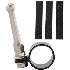 Motorfiets Voet Zijstandaard Assistent for 20-23mm Kickstand(Black)