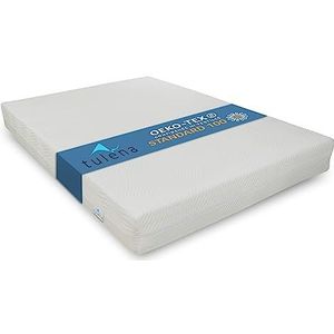 TULENA Viscose tijk met rits voor matras, 160x200 cm, Ecru, 15 cm, perfect geschikt, hypoallergeen, wasbaar, Öko-Tex gecertificeerd