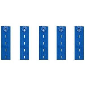 5 stuks jeans taille verleng gesp unisex tailleband knoop broek elastische verleng knoop taille riem verstelbare verleng gesp-koningsblauw