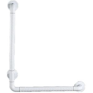 Badkamergreep, antisliprail voor armleuningen in de doucheruimte, wandgemonteerde veiligheidsrails, ondersteuning leuningen voor ouderen met een handicap, wit-68 x 58 cm
