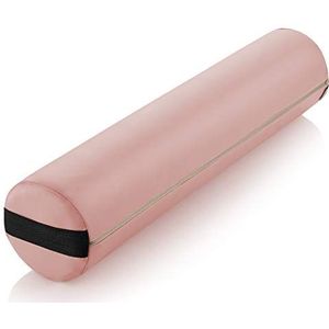 Saloniture Full Round Massage Table Bolster Pillow Pad - 26 x 6 Inch - Pink