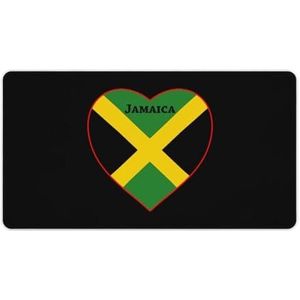Jamaica Vlag Hart Mode Bureau Muismat Antislip Gaming Muismat Accessoires Decor 40X75cm