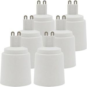 6 Stuks 110-265V G9 Naar E27 Led Lamphouder Lampvoet Converter Adapter Led Verlichting Base connector Lamphouder Socket Koesteren Lamp Houder