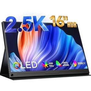 UPERFECT - Draagbare Monitor - 16 Inch - 2.5K QHD - Oogverzorging - IPS Mat Scherm