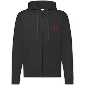 Urban Backwoods Satanic Cross Heren Zipper Hoodie