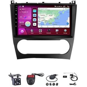 Android Touch Screen Car Stereo 10 Inch Car Stereo Radio Plug And Play Autotoebehoren Autoradio met Bluetooth En Navigatie En Achteruitrijcamera Voor Mercedes Benz C klasa W203 2005-2009(M600S 4G+WIFI