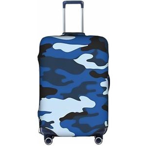 Amrole Bagagehoes Koffer Cover Protectors Bagage Protector Past 45-70 cm Bagage Bruin Koeienhuid, Blauwe Camo, L