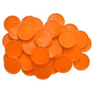 CombiCraft Blanco munten/consumptiemunten oranje - diameter 29mm - 100 stuks - betaalmiddel voor festivals, evenementen en horeca