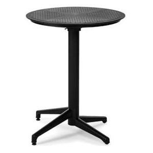 METRO Professional Terrastafel, bar/bistrotafel, 60 cm, rond, inklapbaar, zwart