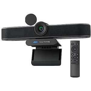 Webcam, Webcam Conferentie Webcam 8MP 4x digitale zoom met automatische framing op 2K USB PC Webcam for conferenties, livestreaming, opname,voor livestreaming, videogesprekken en conferenties(A)