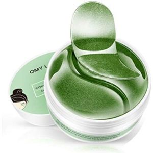 Oogpads 60 stuks masker groene algen hydrogel hyaluron tegen kringen rond de ogen, wallen oogmasker collageen gel oogpads anti-rimpel vocht Korea patches collageen groen zeewier