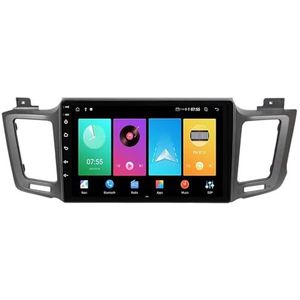 Dubbele DIN Android 14 autoradio voor Toyota RAV4 RAV 4 2012-2018 10 Duim QLED Touch screen-met Draadloze Carplay Android Auto GPS navigatie 4G WiFi Stuurwielbediening achteruitrijcamera(P3 WIFI 4-Cor