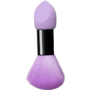 Vezelhaarborstel Sponsdons Vloeibare foundation Losse poederblush Een onmisbare professionele natte en droge make-uptool (Color : Purple)