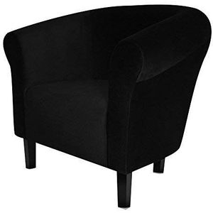 FORTISLINE clubstoel lounge stoel Cocktail stoel Monaco 2"" pluche zwart W364 20