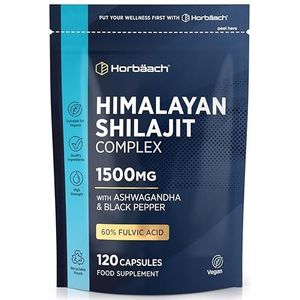Shilajit Pure Himalayan Capsules 15.000mg | 20:1 Extract | 60% Fulvinezuur | Puur Shilajit-capsules | by Horbaach